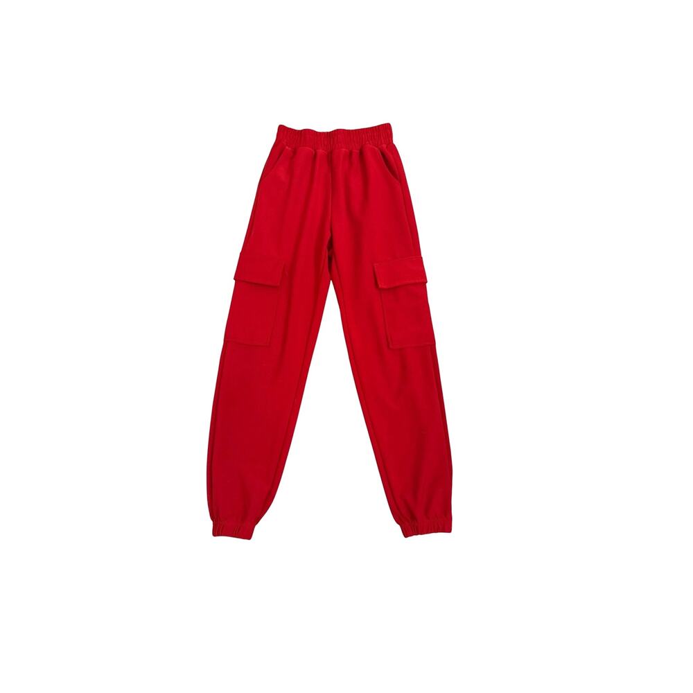 New Mix Red Athletic Sporty Streetwear Cargo Sweatpants Joggers Size Small